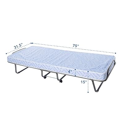 Milliard Lightweight 74 by 31-Inch Folding Cot/Bed with Mattress